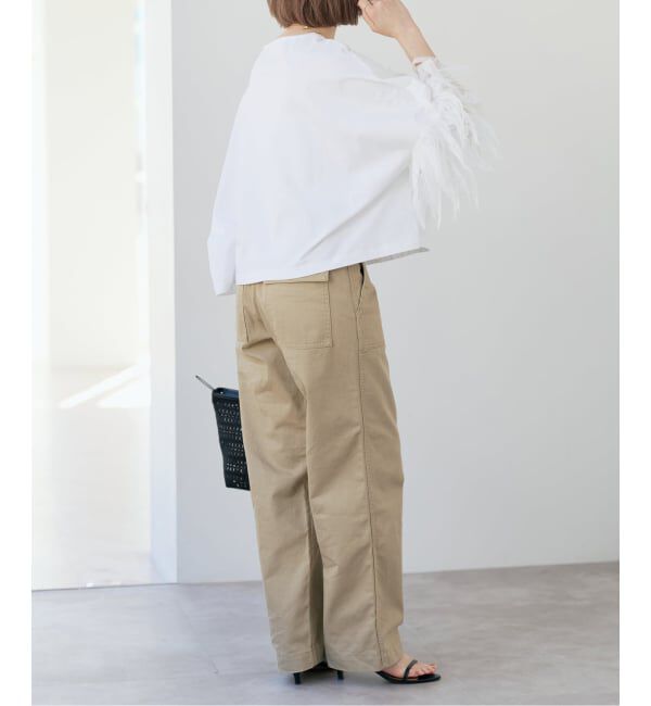 Spick and Span「AAYUSHI / アユーシ フェザーフリルカットソー」|Tシャツ・カットソー|