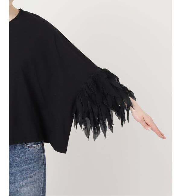 Spick and Span「AAYUSHI / アユーシ フェザーフリルカットソー」|Tシャツ・カットソー|