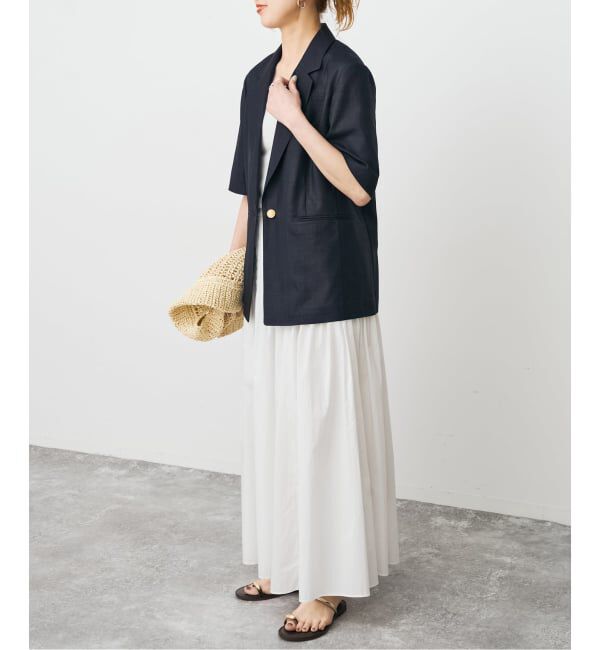 Spick and Span「《セットアップ可》ライトドライクロスシングルブレストジャケット」|テーラードジャケット|