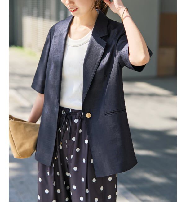 Spick and Span「《セットアップ可》ライトドライクロスシングルブレストジャケット」|テーラードジャケット|