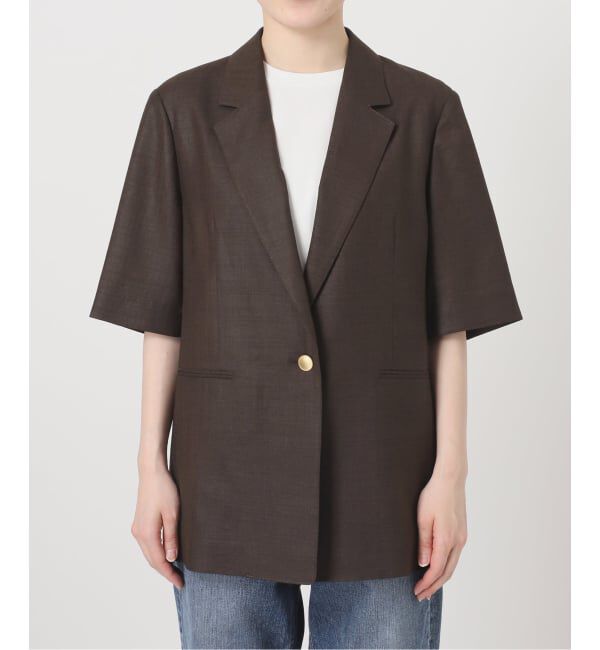 Spick and Span「《セットアップ可》ライトドライクロスシングルブレストジャケット」|テーラードジャケット|
