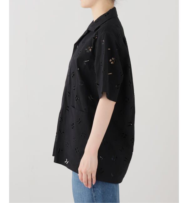 Spick and Span「WHITE FIELD / ホワイトフィールド 別注カットワーク開襟シャツ」|シャツ・ブラウス|