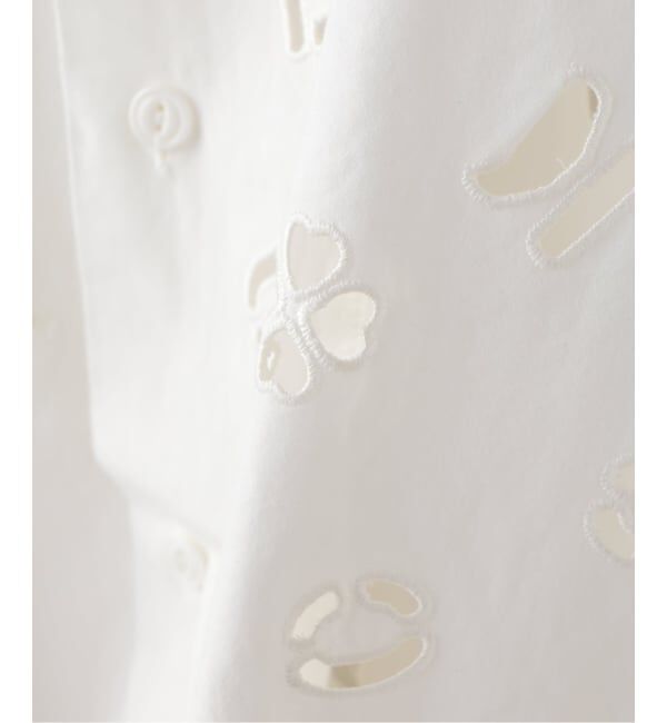 Spick and Span「WHITE FIELD / ホワイトフィールド 別注カットワーク開襟シャツ」|シャツ・ブラウス|