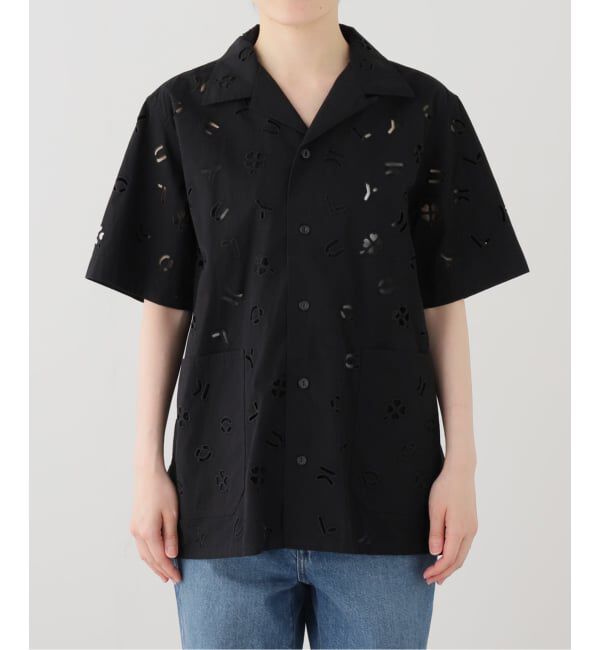 Spick and Span「WHITE FIELD / ホワイトフィールド 別注カットワーク開襟シャツ」|シャツ・ブラウス|
