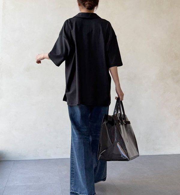  「【WEB限定】6分袖スキッパーシャツ＋ワイドパンツ」|スーツ|