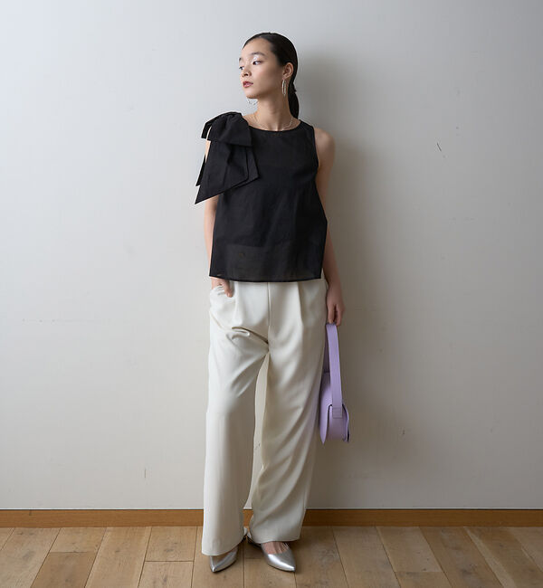 Rouge vif「【一部店舗限定】ショルダービッグリボンブラウス」|シャツ・ブラウス|