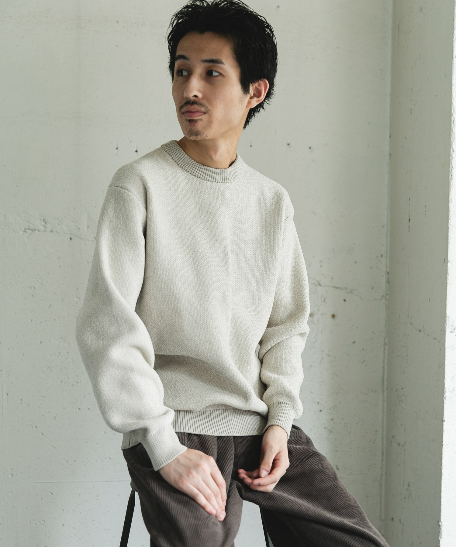 URBAN RESEARCH DOORS「ジャガードモールニットプルオーバー」|ニット・セーター|