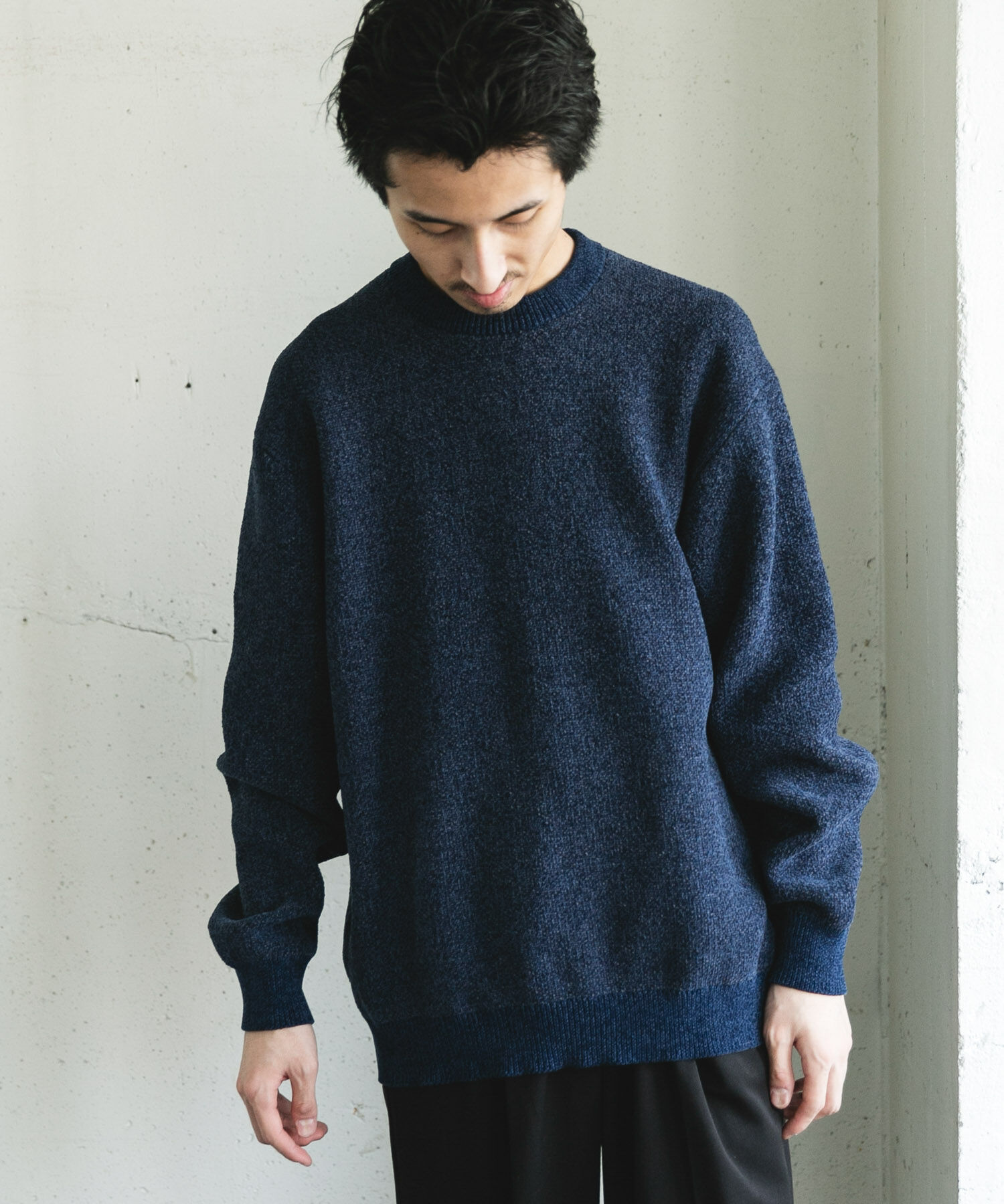 URBAN RESEARCH DOORS「ジャガードモールニットプルオーバー」|ニット・セーター|
