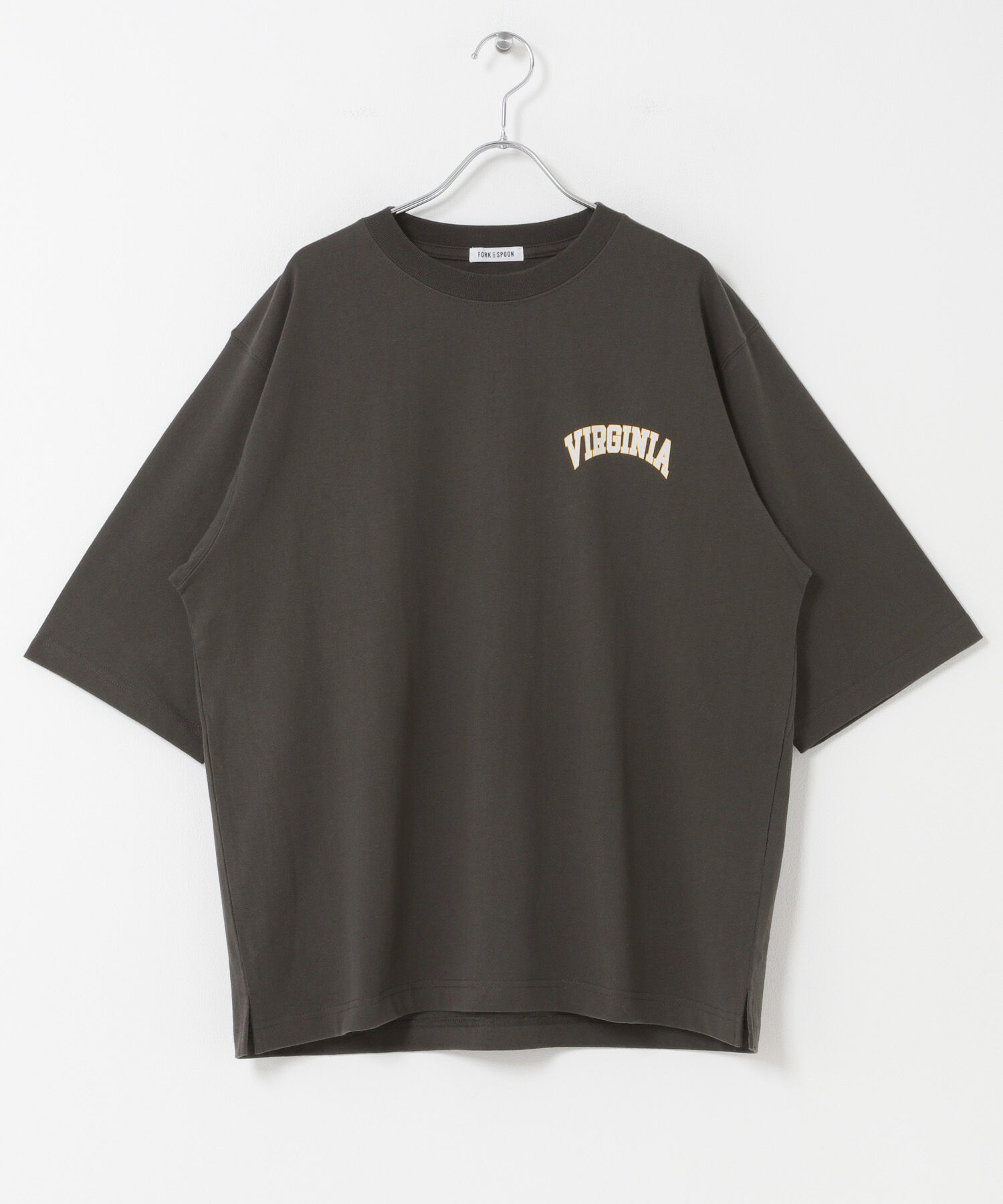 URBAN RESEARCH DOORS「FORK&SPOON　フロッキープリントTシャツ」|Tシャツ・カットソー|