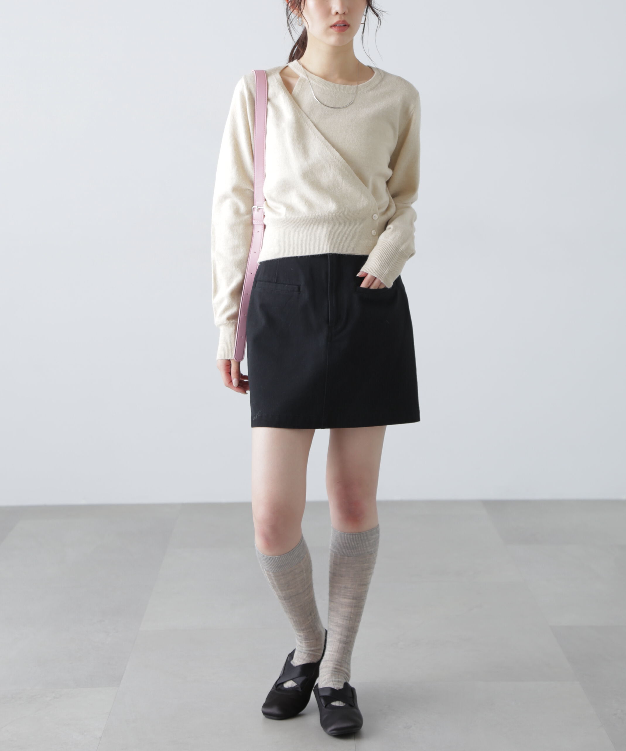  「〈セットアップ対応〉ウォッシュドミニスカート」|スカート|