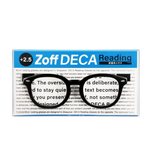  「ウェリントン型 老眼鏡 | 老眼 シニアグラス 軽量 Zoff DECA Reading」|メガネ|