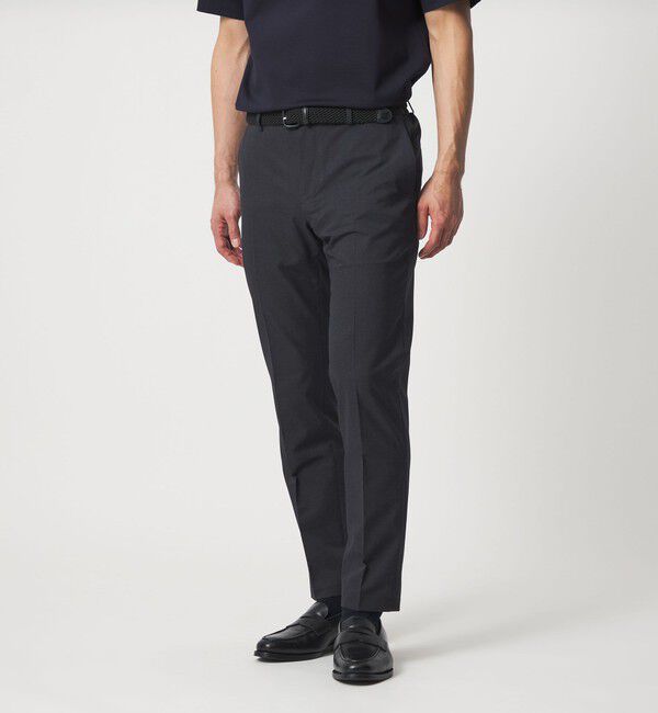 UNITED ARROWS「COOL DOTS プリント ノープリーツ テーパード パンツ UA COZY ウォッシャブル 2WAYストレッチ」|スラックス|