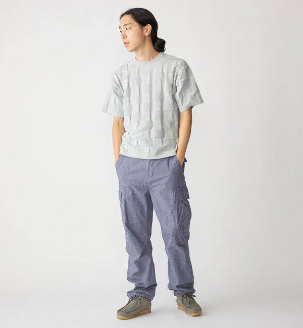 SHIPS「SHIPS:〈手洗い可能〉Amossa(R) シャンティ ブロック リンクス編み ニット Tシャツ」|Tシャツ・カットソー|