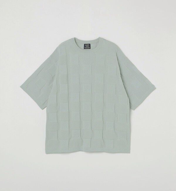SHIPS「SHIPS:〈手洗い可能〉Amossa(R) シャンティ ブロック リンクス編み ニット Tシャツ」|Tシャツ・カットソー|