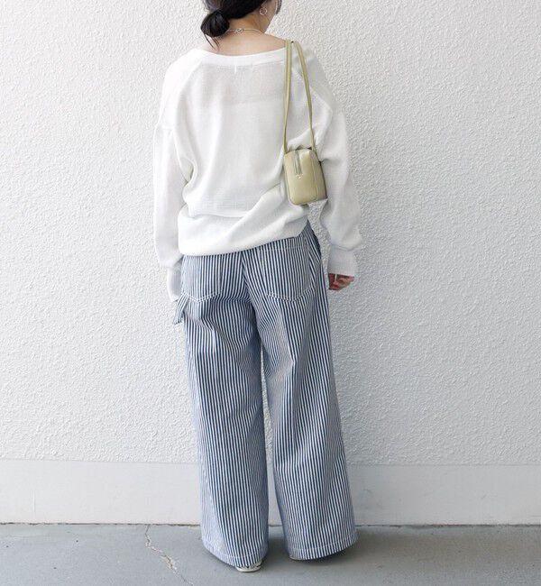 SHIPS any「SHIPS any:〈洗濯機可能〉ヒッコリー ベルト ワイド パンツ」|その他|