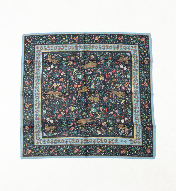 TOMORROWLAND GOODS「Drake's TIGER GARDEN PRINT BANDANA ウールシルクプリントスカーフ」|バンダナ・スカーフ|