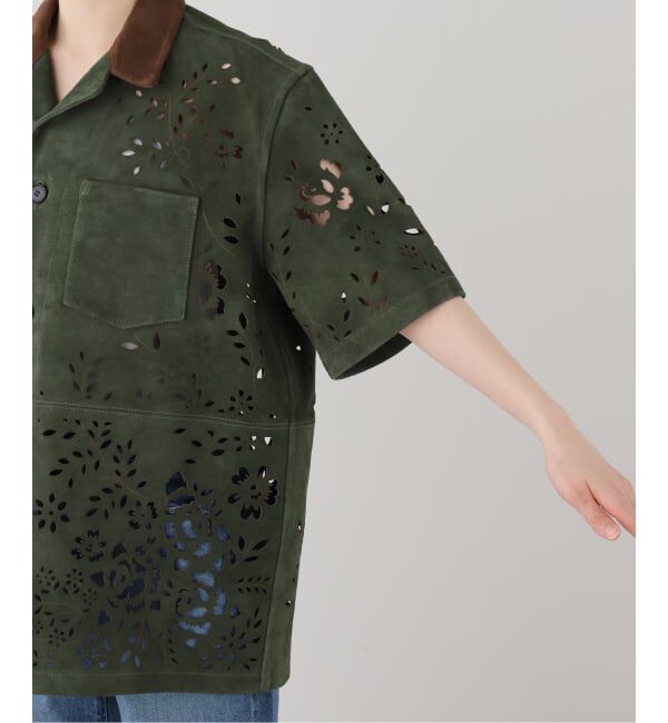  「MASU BANDANA HOLE LEATHER SHIRT M26U6SH002：シャツ」|シャツ・ブラウス|