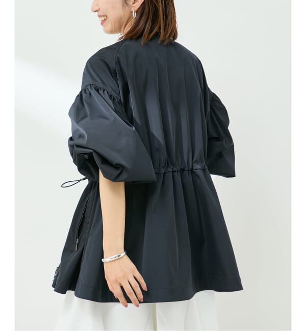 VERMEIL par iena「《追加》ノーカラーギャザーZIPブルゾン」|その他|