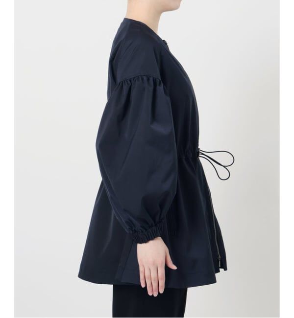 VERMEIL par iena「《追加》ノーカラーギャザーZIPブルゾン」|その他|