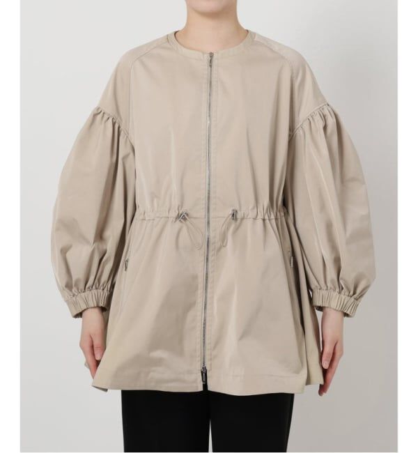 VERMEIL par iena「《追加》ノーカラーギャザーZIPブルゾン」|その他|