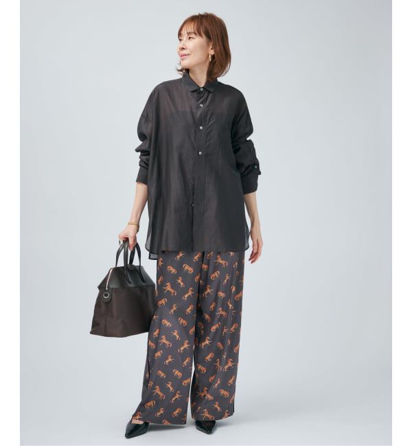 VERMEIL par iena「TICCA ティッカ コットンシルクスクエアビッグシャツ uni 0261401113」|シャツ・ブラウス|