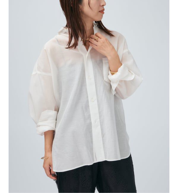 VERMEIL par iena「TICCA ティッカ コットンシルクスクエアビッグシャツ uni 0261401113」|シャツ・ブラウス|