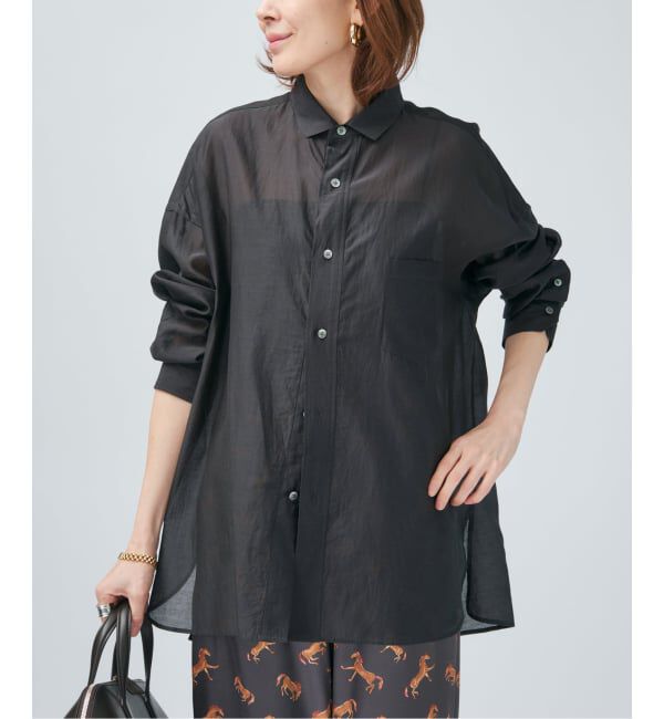 VERMEIL par iena「TICCA ティッカ コットンシルクスクエアビッグシャツ uni 0261401113」|シャツ・ブラウス|