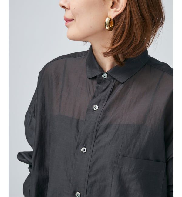 VERMEIL par iena「TICCA ティッカ コットンシルクスクエアビッグシャツ uni 0261401113」|シャツ・ブラウス|