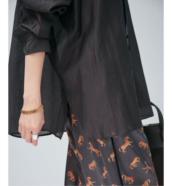 VERMEIL par iena「TICCA ティッカ コットンシルクスクエアビッグシャツ uni 0261401113」|シャツ・ブラウス|