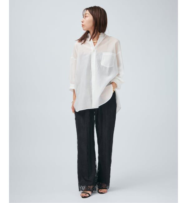 VERMEIL par iena「TICCA ティッカ コットンシルクスクエアビッグシャツ uni 0261401113」|シャツ・ブラウス|