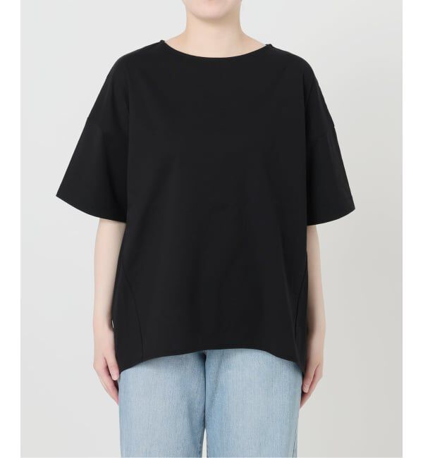 IENA「《接触冷感》ボートネック オーバーサイズフォルムTシャツ」|Tシャツ・カットソー|