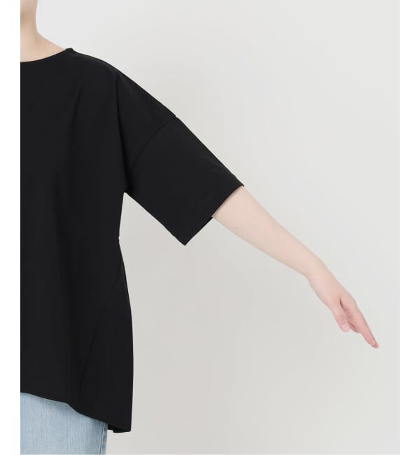 IENA「《接触冷感》ボートネック オーバーサイズフォルムTシャツ」|Tシャツ・カットソー|