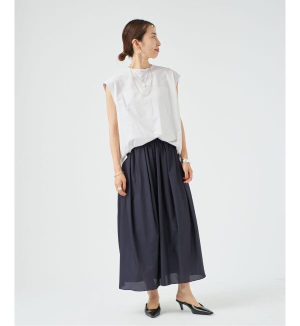 VERMEIL par iena「《予約》メッシュタックギャザースカート」|スカート|