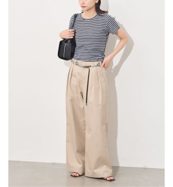 JOURNAL STANDARD「【osedit】2tuck buckle back CHINOS」|チノ|