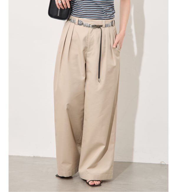 JOURNAL STANDARD「【osedit】2tuck buckle back CHINOS」|チノ|