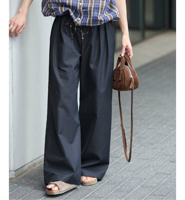 JOURNAL STANDARD「【osedit】2tuck buckle back CHINOS」|チノ|