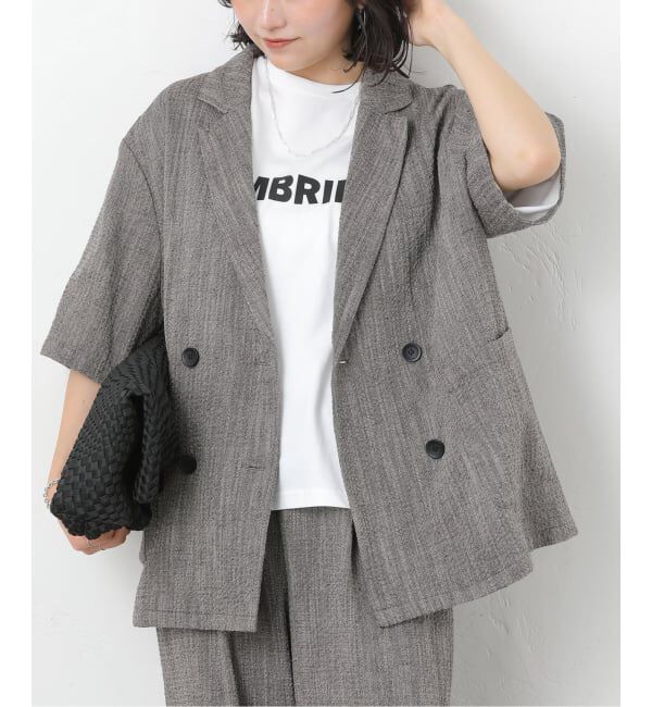 JOURNAL STANDARD relume「スラブハーフスリーブジャケット」|テーラードジャケット|