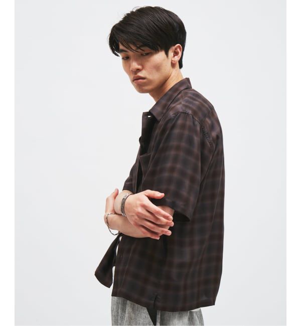 JOURNAL STANDARD「キュプラ オンブレ チェック レギュラー シャツ」|シャツ・ブラウス|