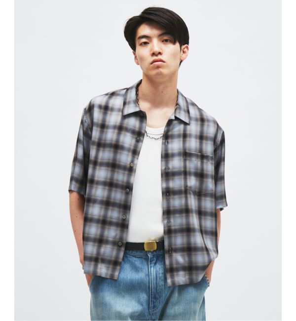 JOURNAL STANDARD「キュプラ オンブレ チェック レギュラー シャツ」|シャツ・ブラウス|