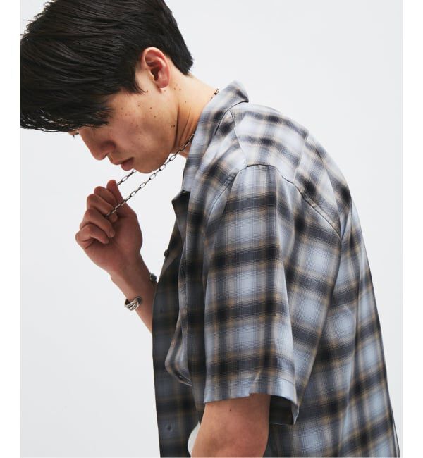 JOURNAL STANDARD「キュプラ オンブレ チェック レギュラー シャツ」|シャツ・ブラウス|