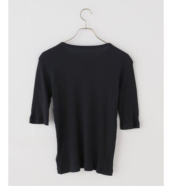 Spick and Span「コットンシルケットリブハーフスリーブプルオーバー」|Tシャツ・カットソー|