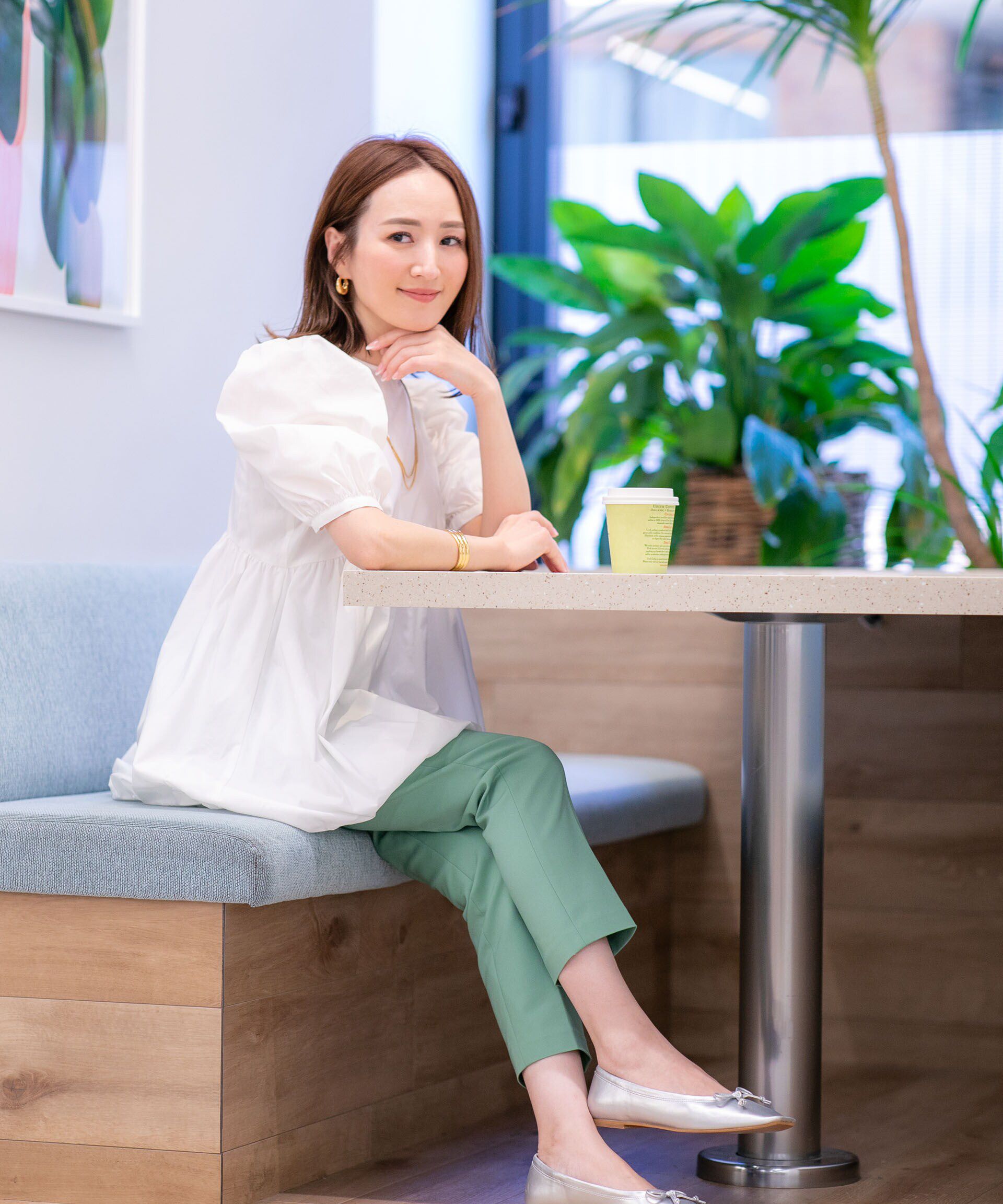 nano･universe「「星玲奈&times;NANO universe」タックスリーブバルーンブラウス」|シャツ・ブラウス|