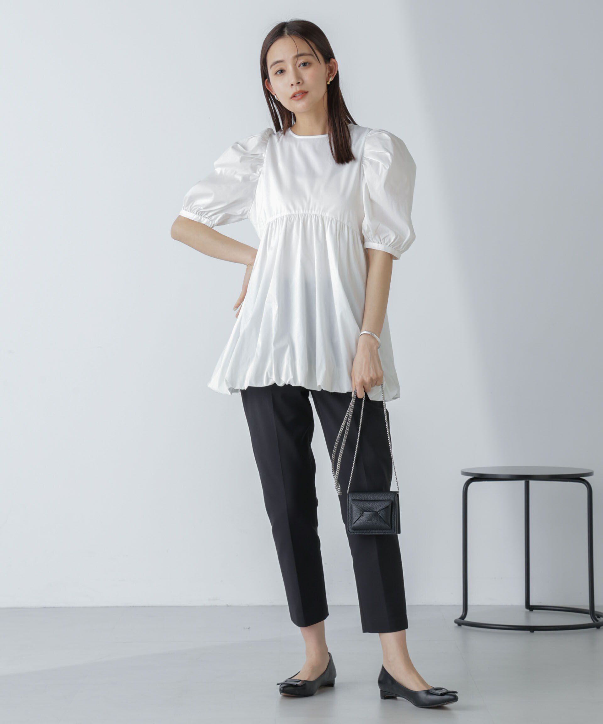 nano･universe「「星玲奈&times;NANO universe」タックスリーブバルーンブラウス」|シャツ・ブラウス|
