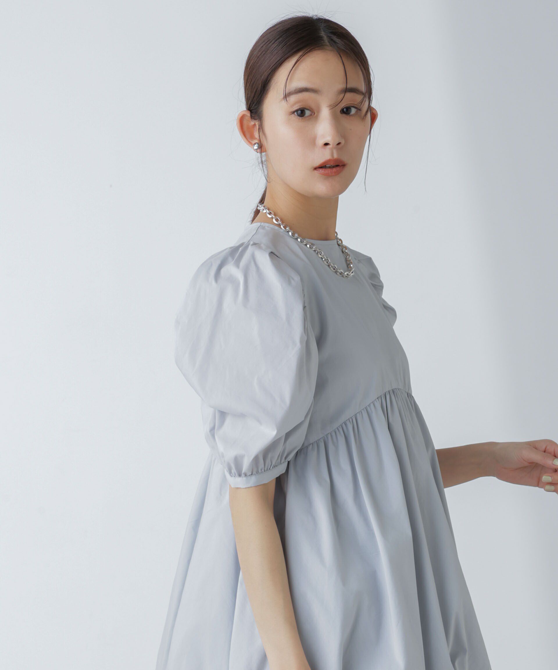 nano･universe「「星玲奈&times;NANO universe」タックスリーブバルーンブラウス」|シャツ・ブラウス|