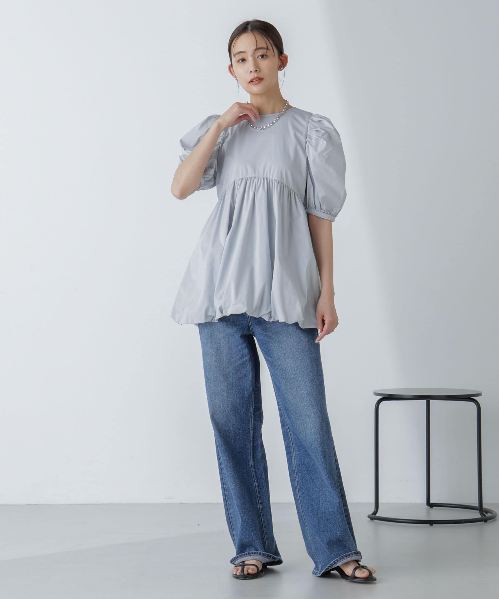 nano･universe「「星玲奈&times;NANO universe」タックスリーブバルーンブラウス」|シャツ・ブラウス|