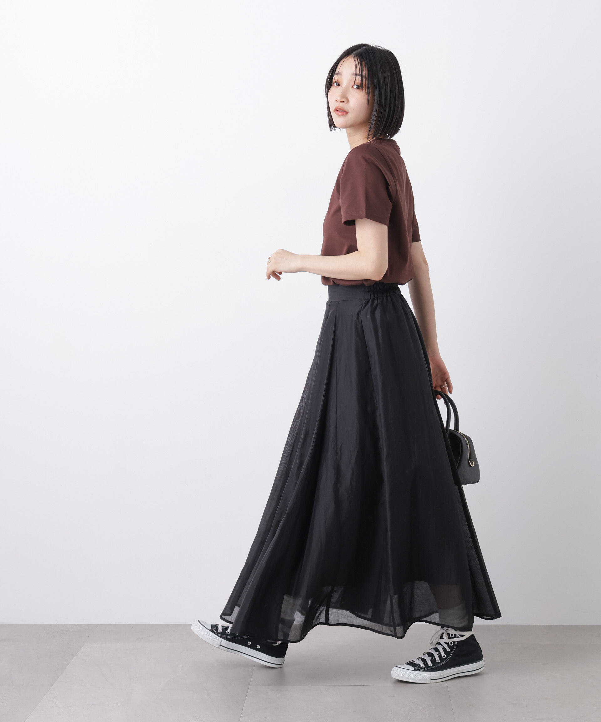 nano･universe「接触冷感&紫外線防止機能 ロゴプリントTシャツ」|Tシャツ・カットソー|