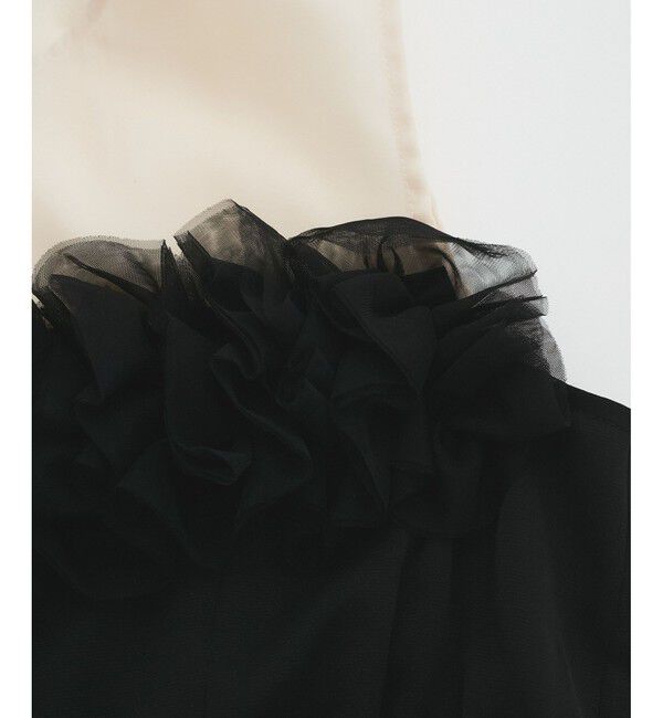 VIS「【VIS DRESS】チュールフラワードッキングワンピース」|ワンピース|