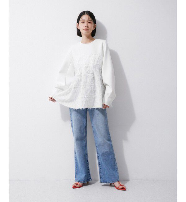 ADAM ET ROPE'「【追加】・【サステナブル】ジャカードビスチェコンビプルオーバー」|Tシャツ・カットソー|