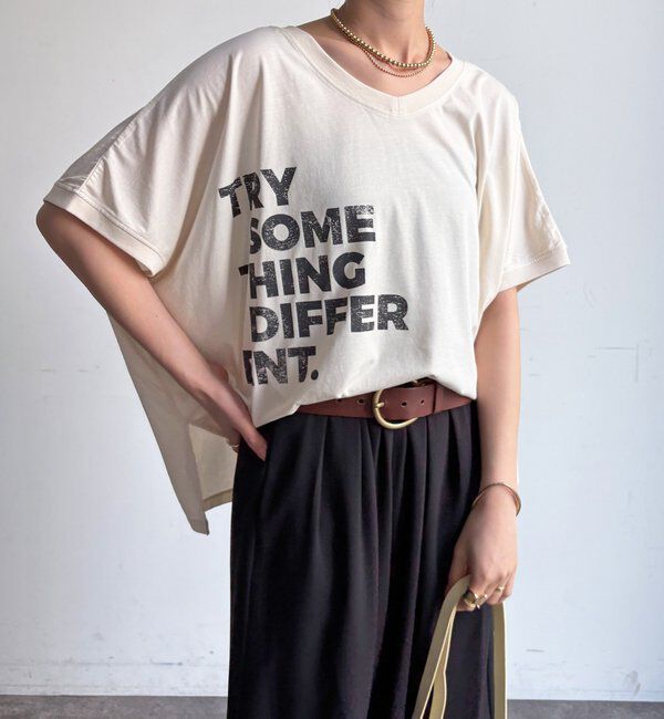  「【WEB限定】2WAYポンチョロゴTEE」|Tシャツ・カットソー|オフホワイト