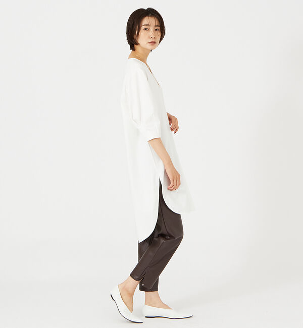 qualite「ロングチュニックカットソー」|Tシャツ・カットソー|